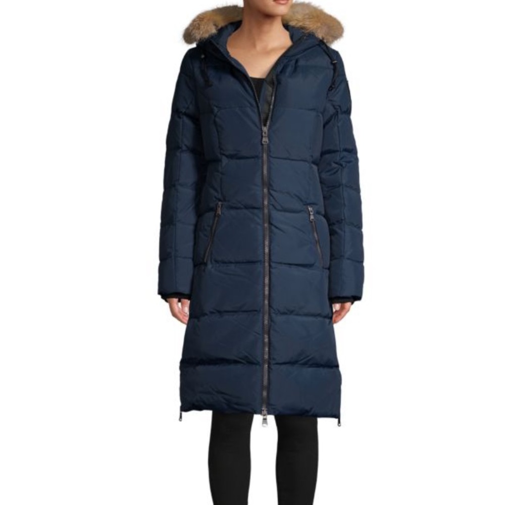 Pajar Canada Quited Fox Fur-Trim Down Parka Jacket